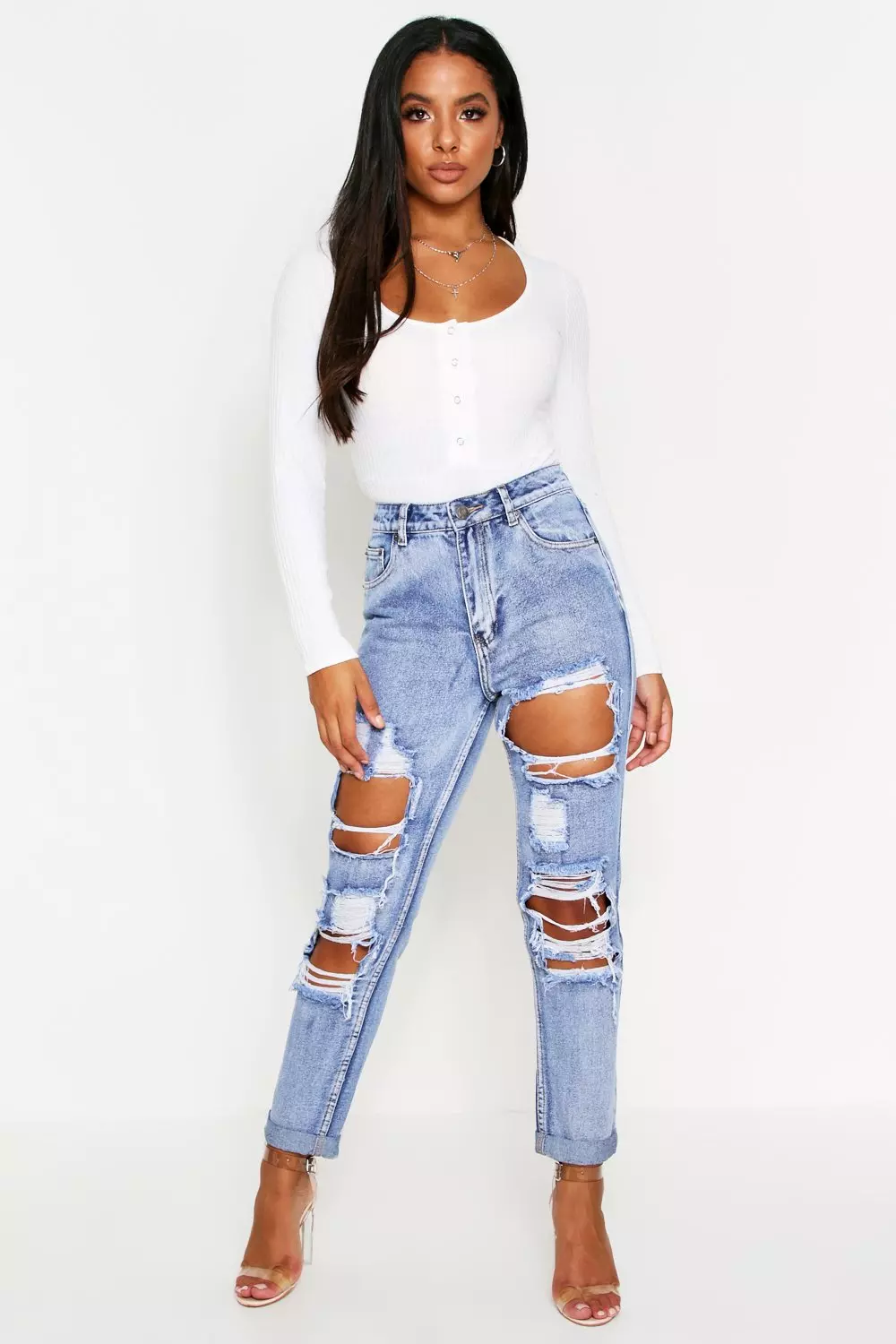 Ripped best sale mum jeans